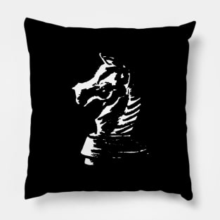 White Chess Horse Pillow