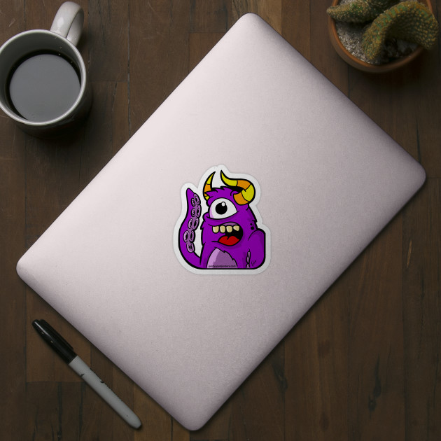 Purple Monster - Monster - Sticker