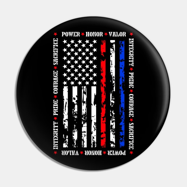 US FLAG Pin by razrgrfx