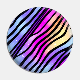 Wavy lines on a Snowy Bright Liquid Multicolor gradient - Abstract Geometric Pattern Pin