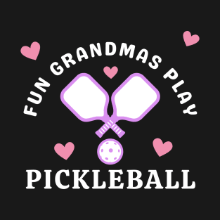 Fun Grandmas Play Pickleball T-Shirt