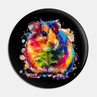 Hamster Colorful Pop art design for Animal Lover Pin