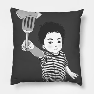 Manga baby sharing food Pillow