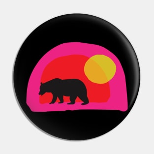 Sunset Bear in Cave Pin