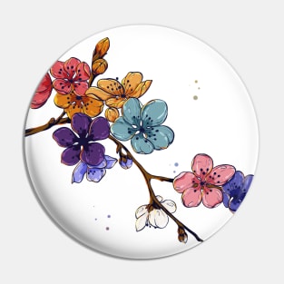 Pride Cherry Blossoms Pin