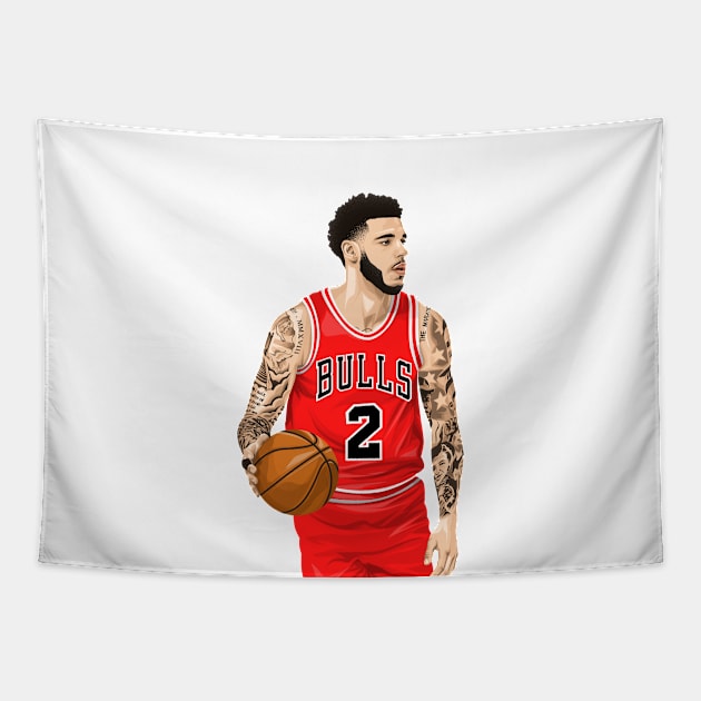 Lonzo Ball Tapestry by knnthmrctn