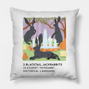 3 Blacktail Jackrabbits Pillow