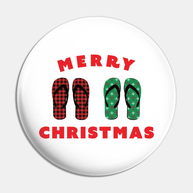 Merry Christmas Summer In Thongs aka Flip Flops Pin by DPattonPD