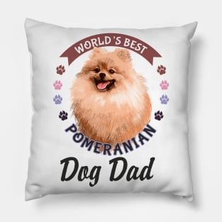 Pomeranian, World's Best Dog Dad Pillow