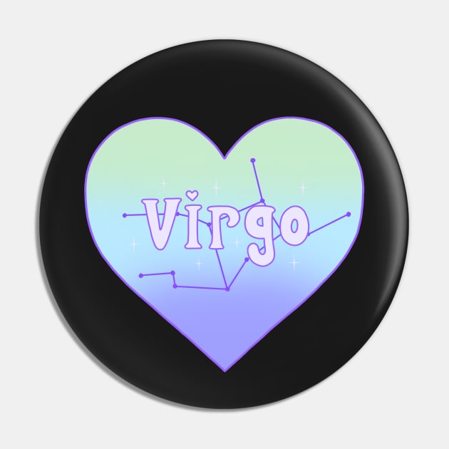 Virgo Constellation Heart Pin by novembersgirl