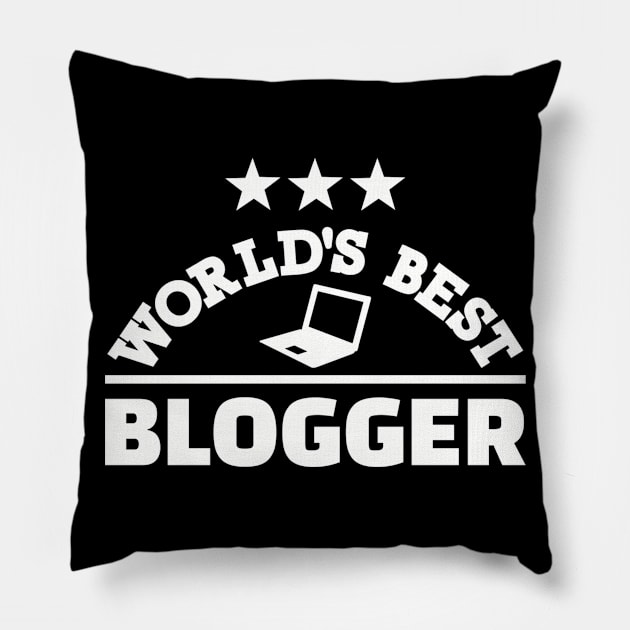 World's best Blogger Pillow by Designzz