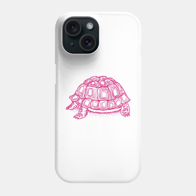 Turtle in pink Phone Case by MarjolijndeWinter