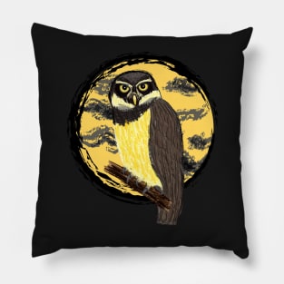 Artwork of a Spectacled Owl II Pillow