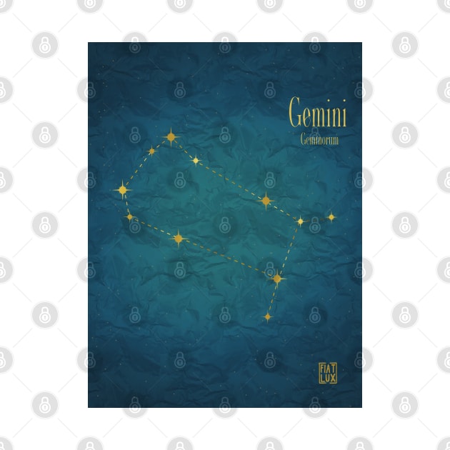 Night Sky Constellations - Gemini by fiatluxillust