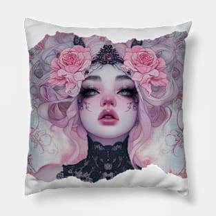 Pink Rose Queen Pillow