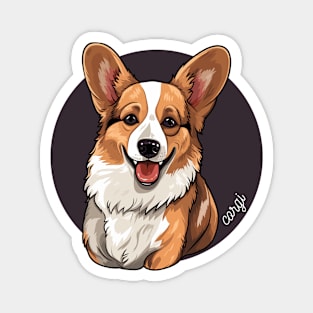 Pembroke Welsh Corgi Dog Breed Cursive Graphic Magnet