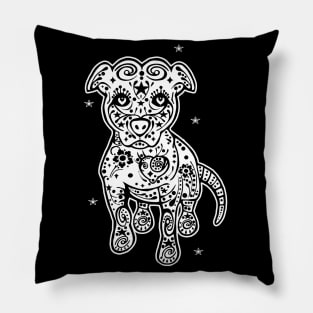 Sugar Skull Pretty Pittie Pillow