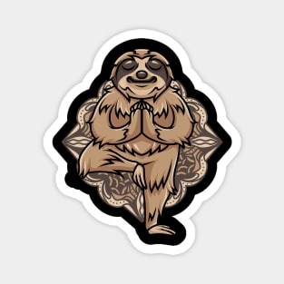 Funny Sloth In Yoga Pose Magnet