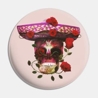 Mexican skull roses Pin