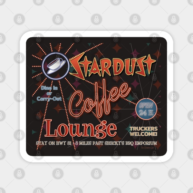 Stardust Coffee Lounge Magnet by SunGraphicsLab