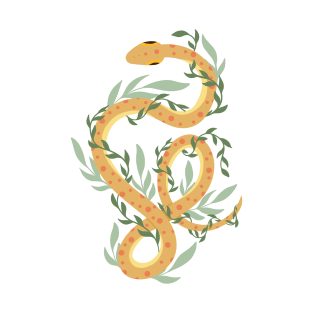 Yellow snake with leaves T-Shirt