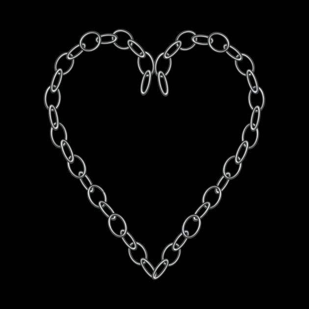 Heart in Silver Chains Digital Art by Krystal Raven