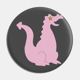 Die Cut Dragon (pink) Pin