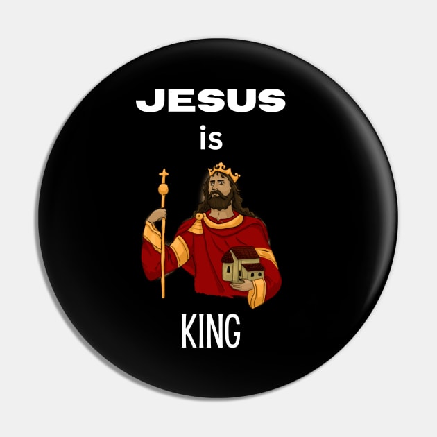 Jesus is King Pin by Shopkreativco