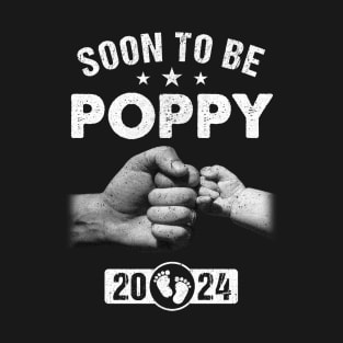 Soon To Be Poppy Est 2024 Fathers Day First Time New Poppy T-Shirt