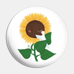 Sunflower and dove Pin