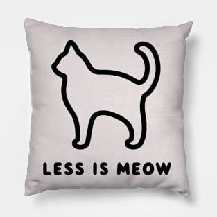 Minimalist Meow: Less is More Pillow