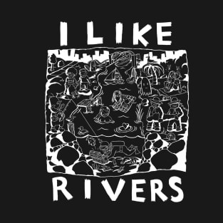 By The River- Illustrated Lyrics - Aesop Rock - Inverted T-Shirt