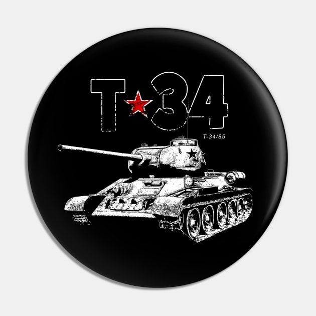 T-34-Tank-Soviet Union-War-WW II Pin by StabbedHeart