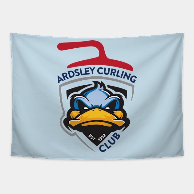 Curling Duck Tapestry by JP