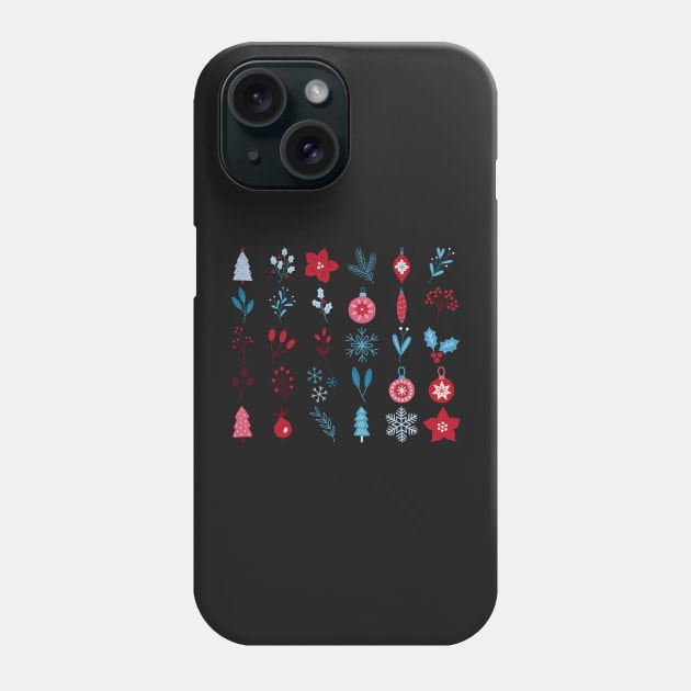 christmas tree ornaments Phone Case by KyrgyzstanShop
