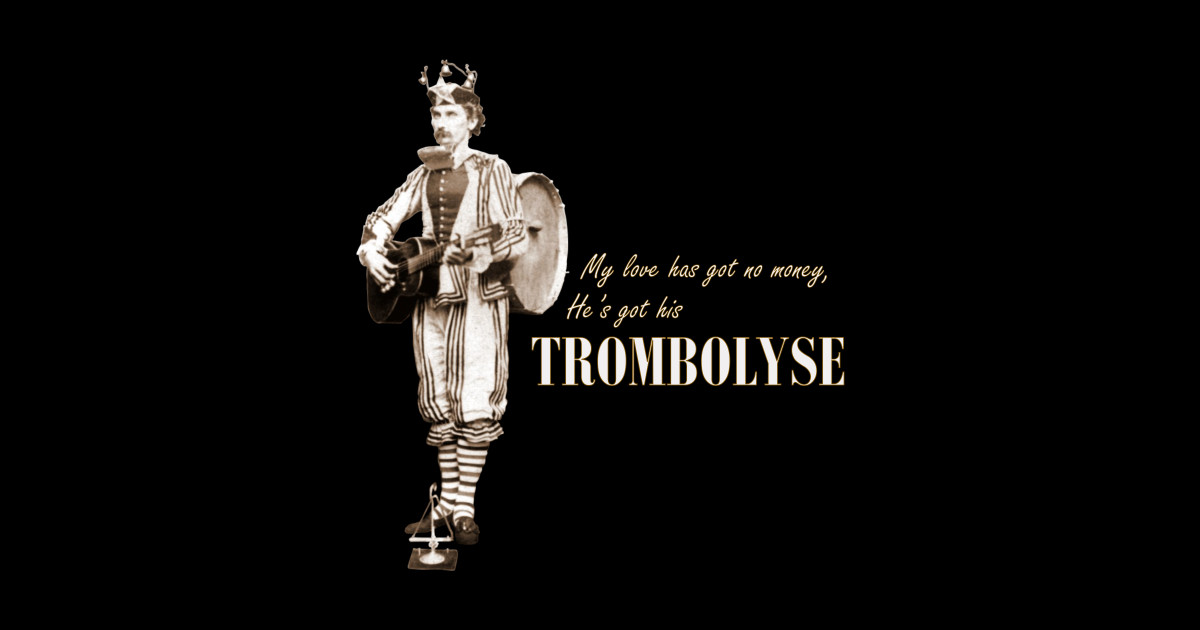 My love has got no money, He's got his Trombolyse Pop Sticker