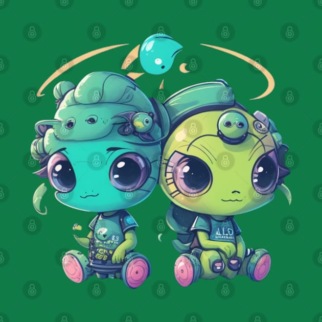 cute aliens by AOAOCreation