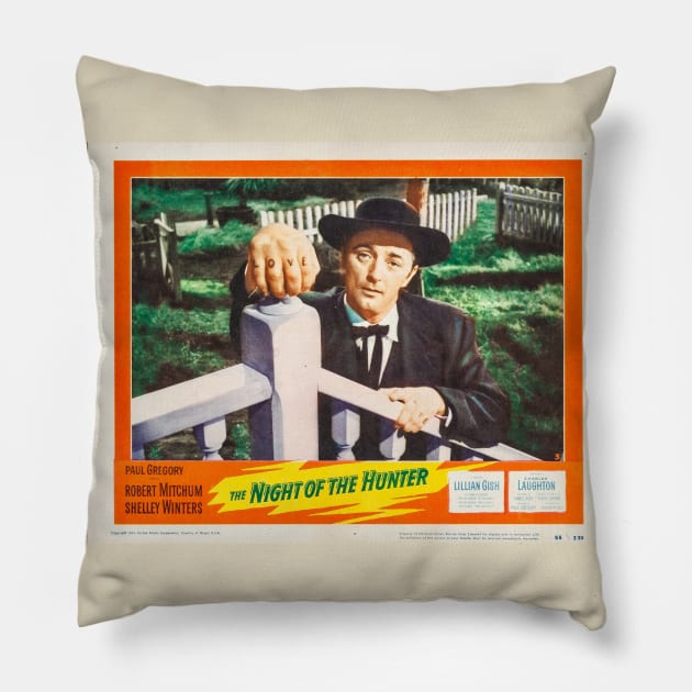 Night of the Hunter Lobby Card Pillow by MovieFunTime