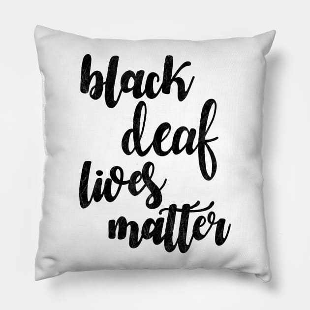 Black deaf lives matter Pillow by valentinahramov