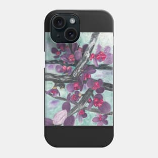 Barberry Shrub Spring Buds with Background Phone Case