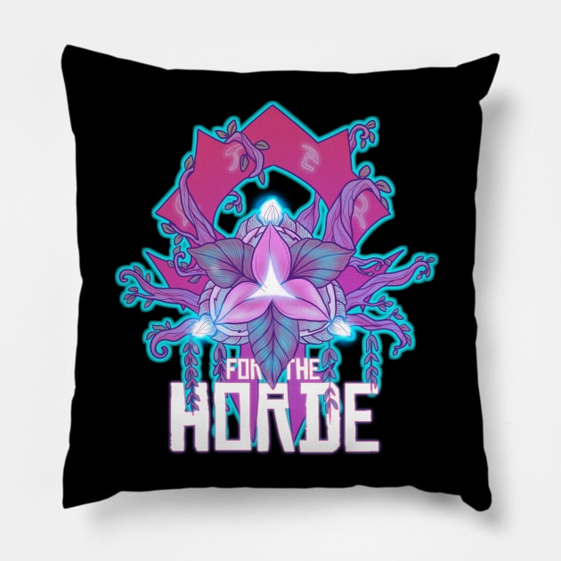 Night borne #FortheHorde Pillow by quietduna