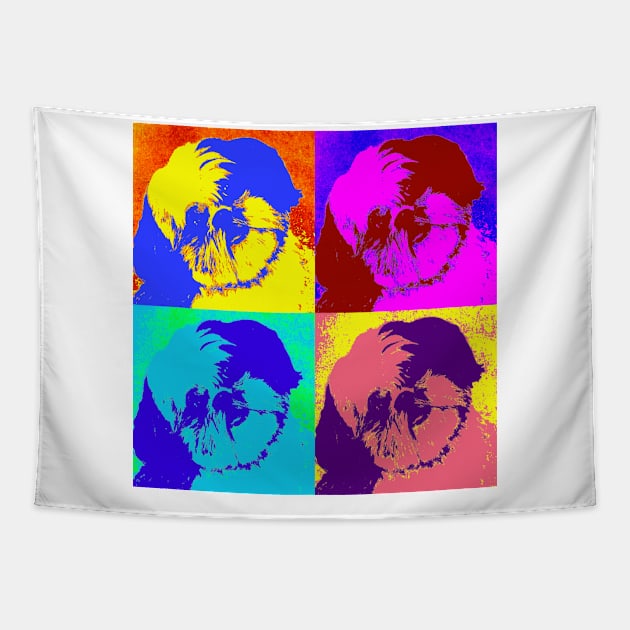 Pop Art - Shih Tzu Tapestry by Naves