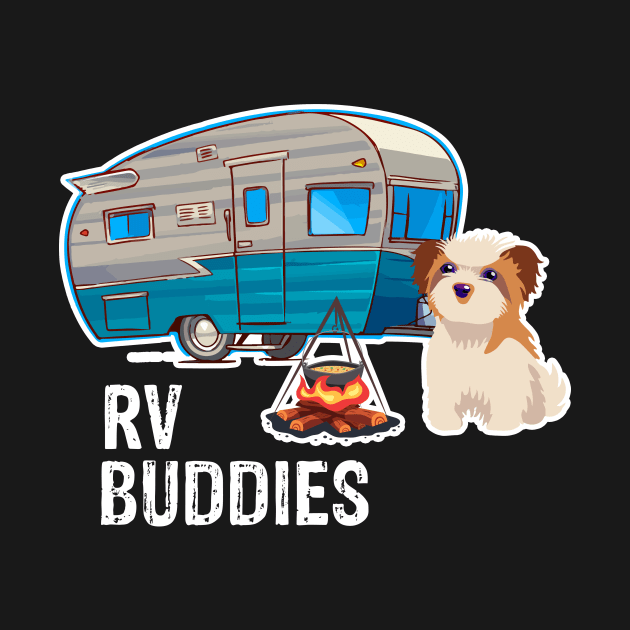 Maltese Dog Rv Buddies Pet Lovers Funny Camping Camper by franzaled