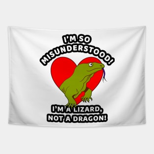 🦎 I'm a Lizard, Not a Dragon, Misunderstood Komodo Dragon Tapestry