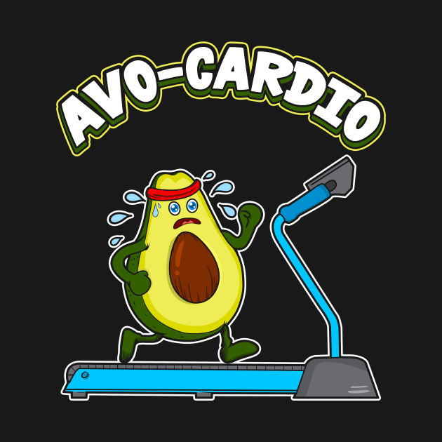 Cute & Funny Avo-Cardio Avocado Cardio Pun Gym by theperfectpresents