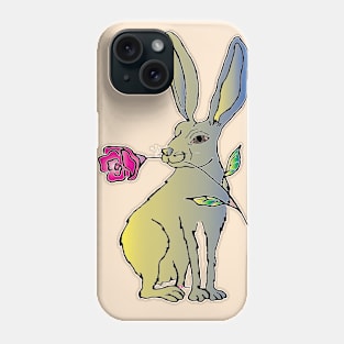 easter bunny with a rose Phone Case