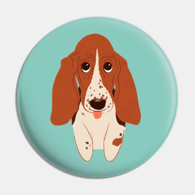 Basset Hound Pin by MegDig Design