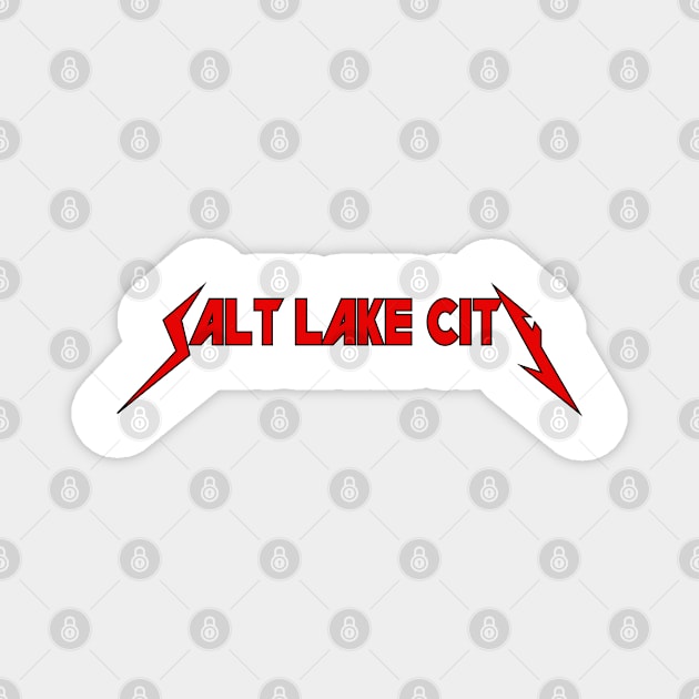 Salt Lake City - Typography Art Magnet by Nebula Station