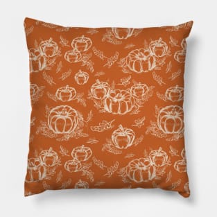 Autumn Pumpkins Pattern Pillow