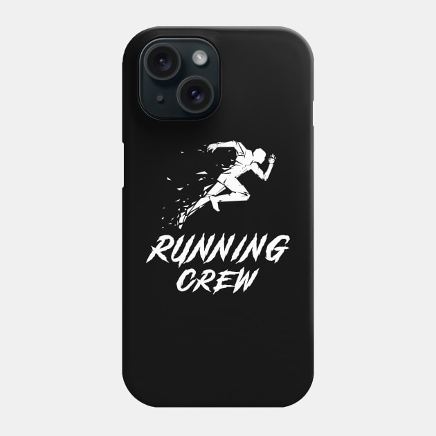 Running Crew Awesome Tee: Sprinting with Laughter! Phone Case by MKGift